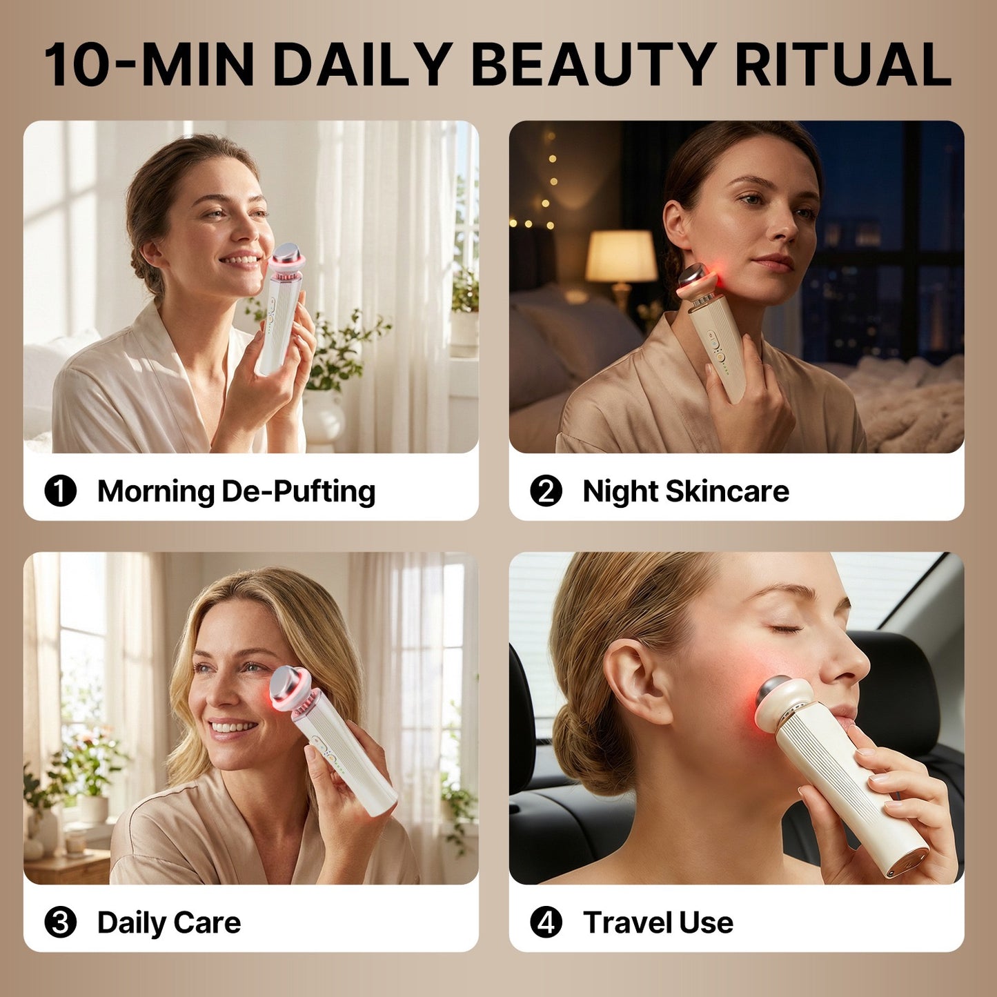LED Phototherapy Hot & Cold Facial Massager
