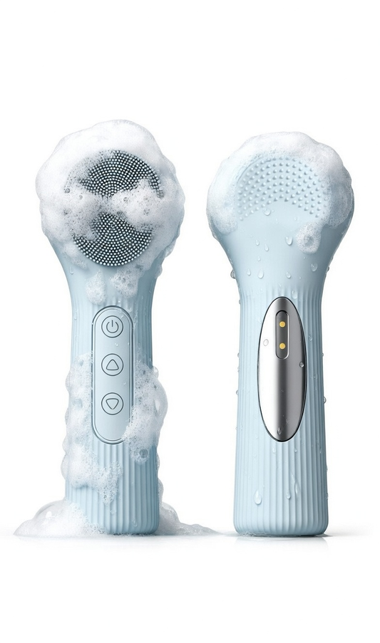 2-in-1 Heated Silicone Facial Cleansing Brush