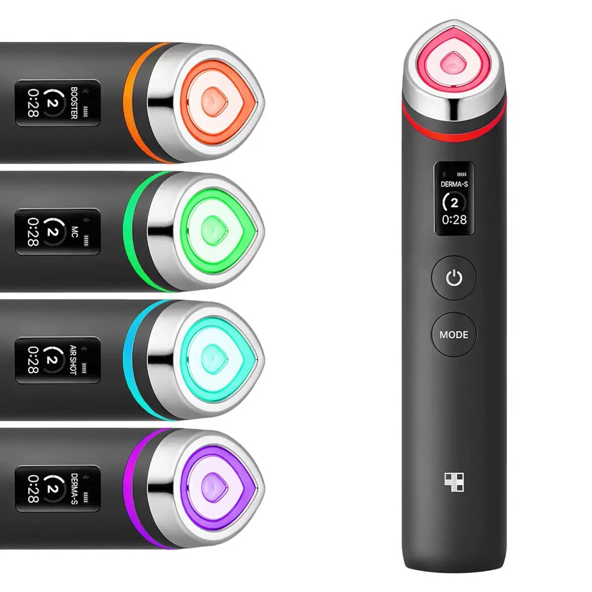 For Clear, Radiant, EMS Lifting & Firming Phototherapy Skin Rejuvenation 6-in-1 Real Glass Glow Beauty Massager