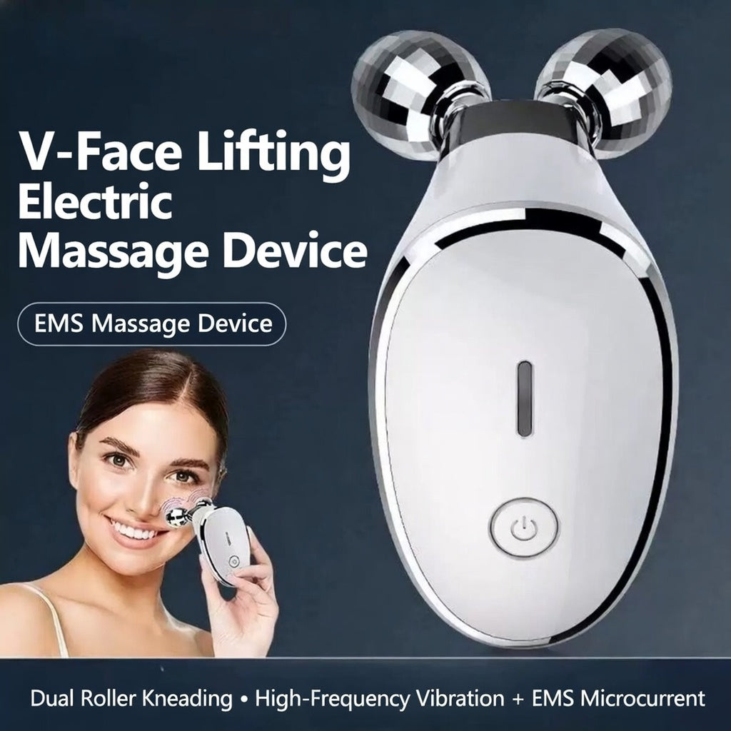 EMS Facial Device, Professional Anti-Aging Skin Microcurrent Facial Roller for Instant Face Sculpting & Toning