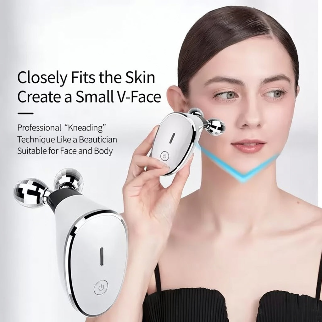 EMS Facial Device, Professional Anti-Aging Skin Microcurrent Facial Roller for Instant Face Sculpting & Toning