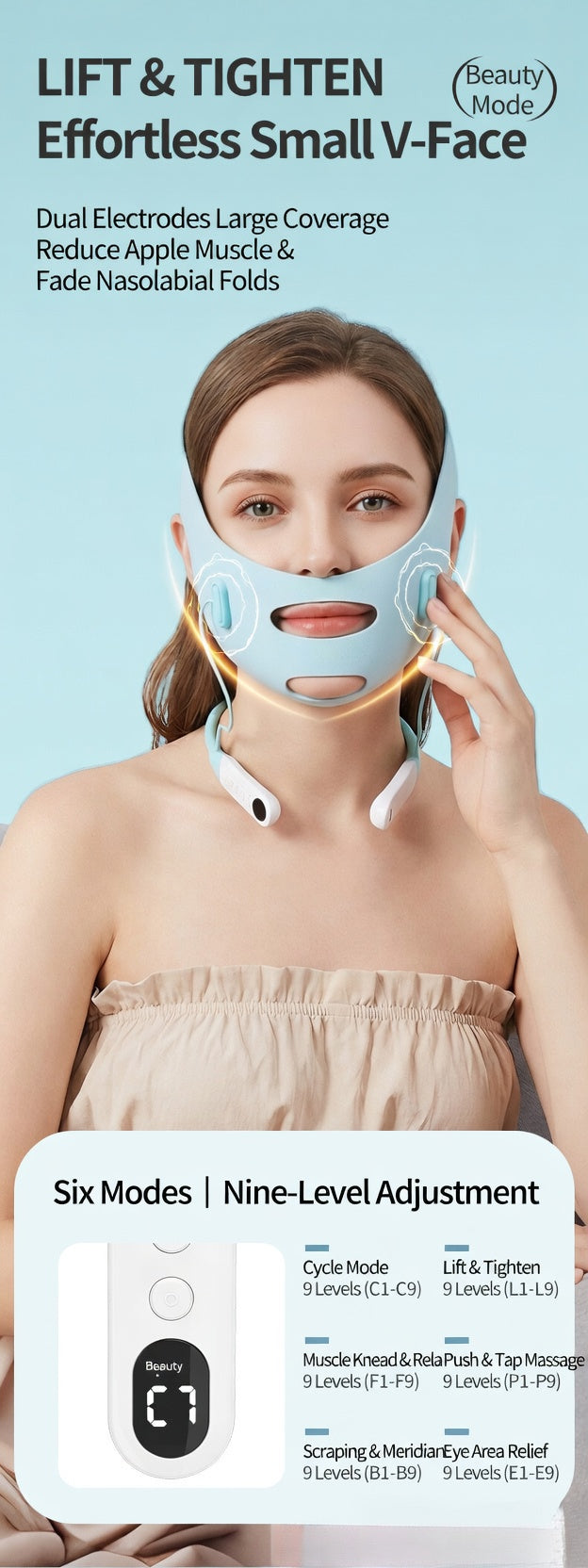 Easy Small V-Face EMS Pulse Facial Sculpting Mask